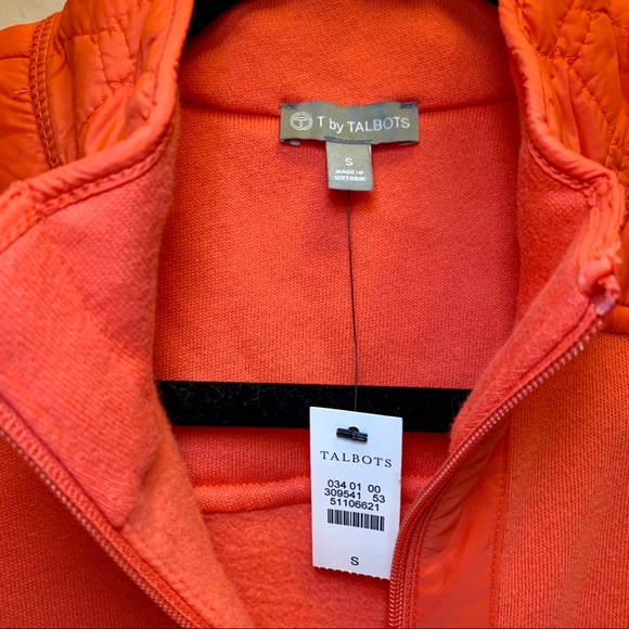 🆕 TALBOTS Small Womens Vest Orange Coral NWT - Picture 4 of 8